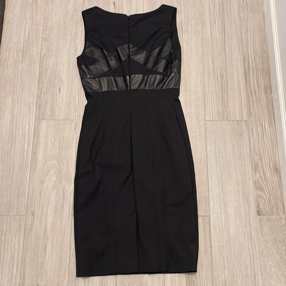 Leather Trimmed Dress - Picture 3 of 3